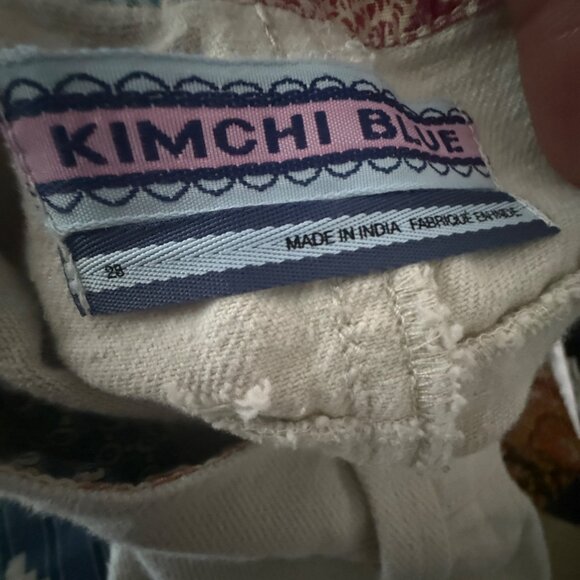 Kimchi Blue Womens Patchwork Star Print Wide Leg Jeans Size 28 - Picture 8 of 8